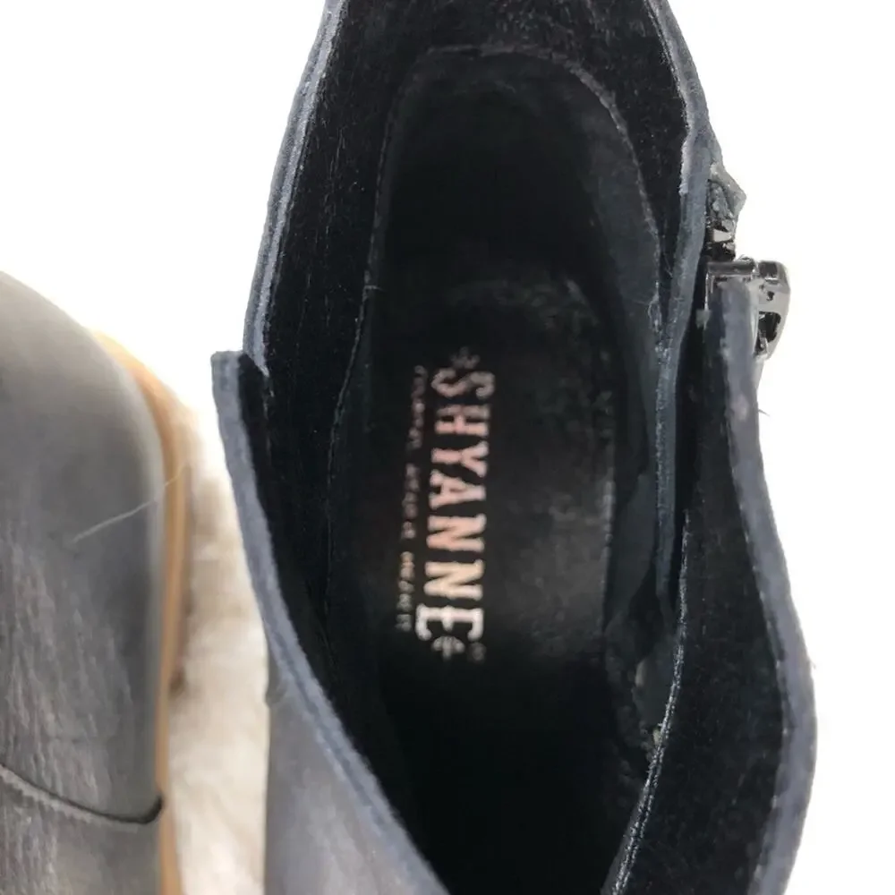 Shyanne Pewter Gray Leather Booties 6 - Picture 6 of 7